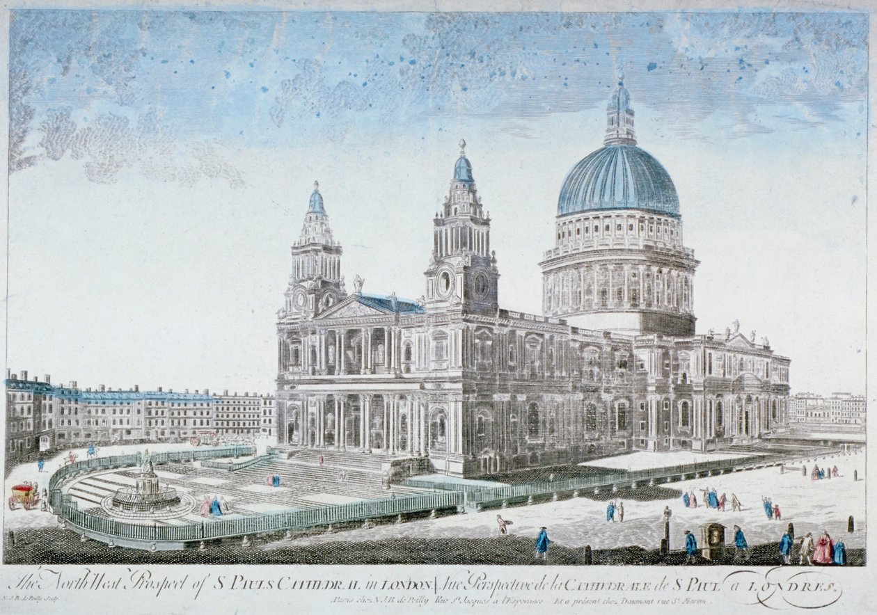 Cattedrale di San Paolo, Città di Londra, 1755 da NJB de Poilly