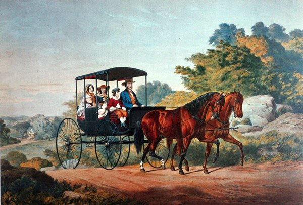 Vita in campagna: La cavalcata mattutina da Currier and Ives