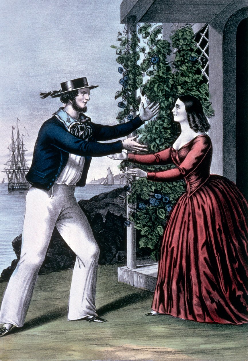 Il Marinaio sta tornando da N. and Ives J.M. (1824-95) Currier