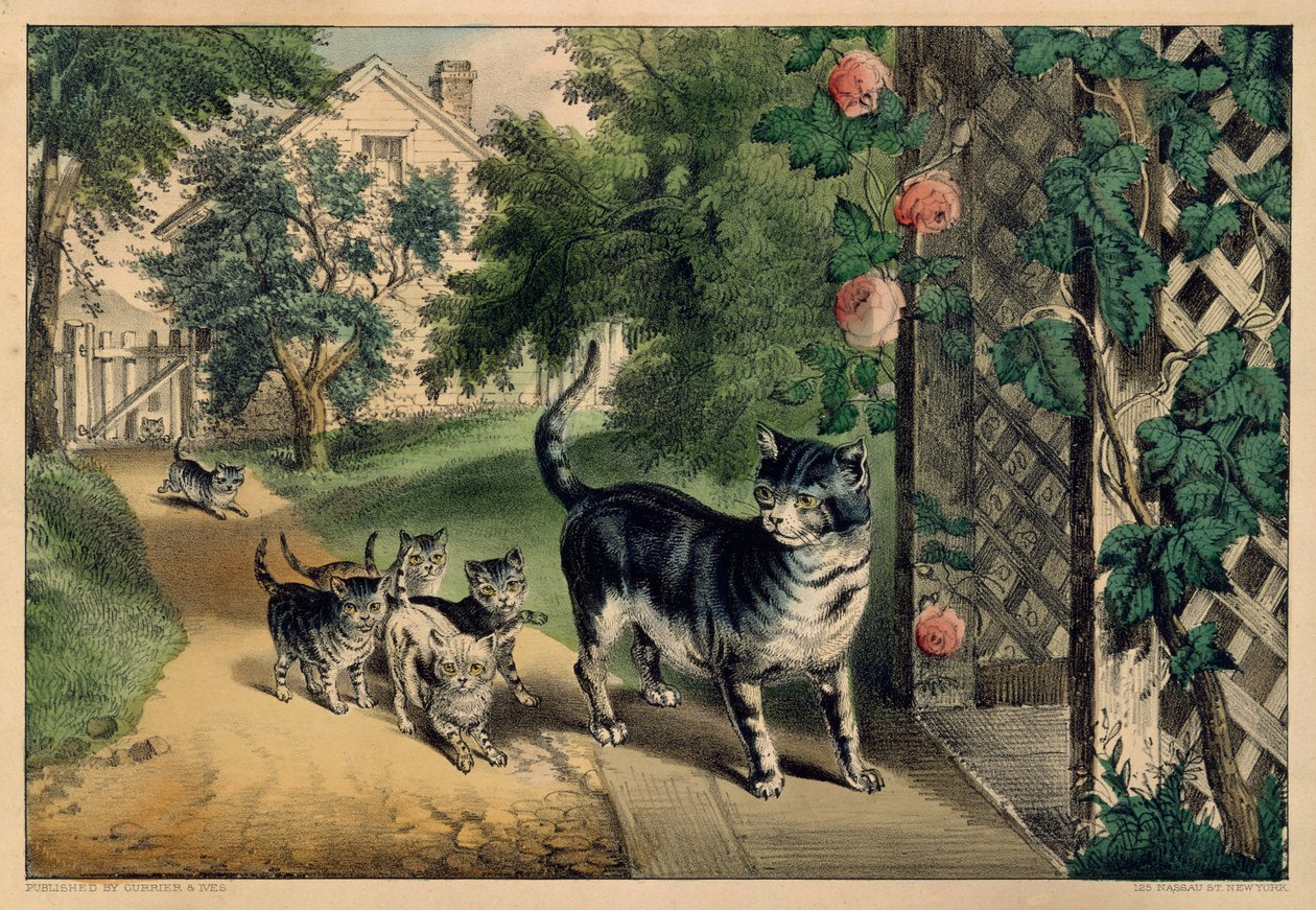 Il ritorno del gattino da Currier and Ives