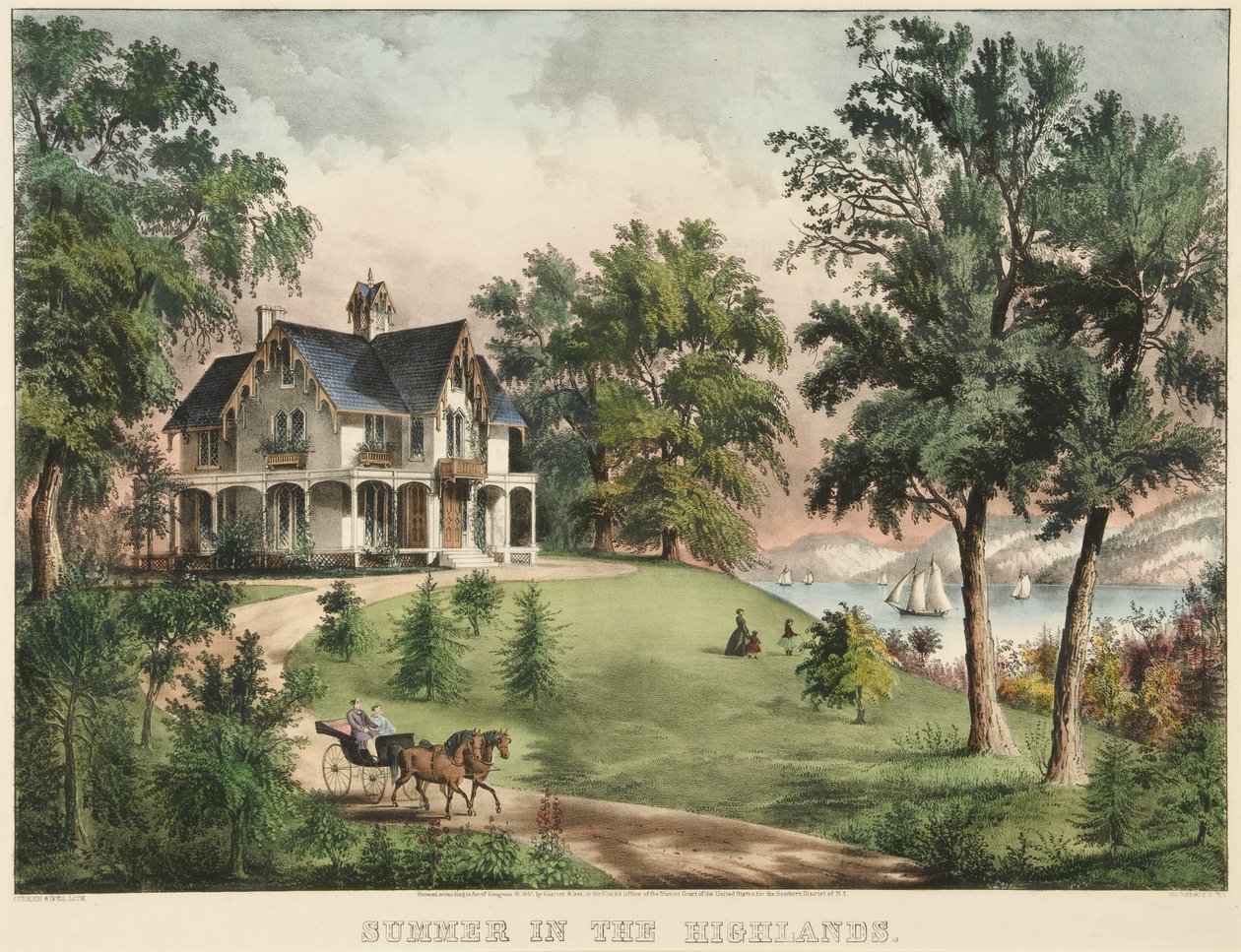 Estate nelle Highlands da Currier and Ives