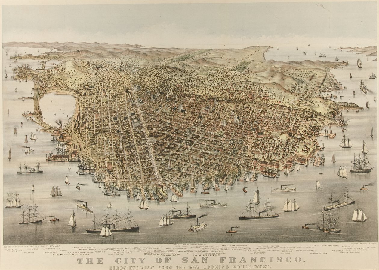 La città di San Francisco - Vista a volo d