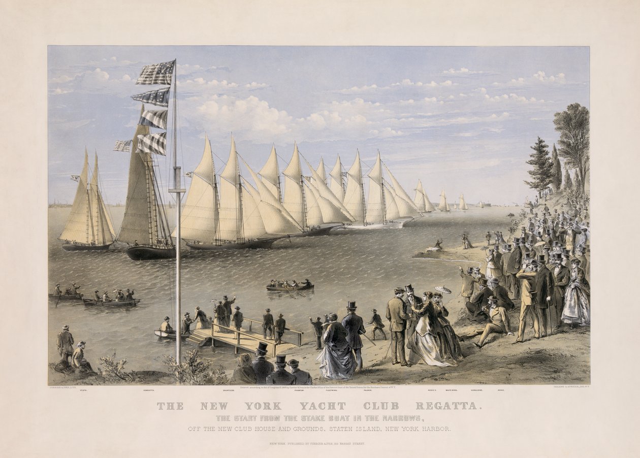 Regata del New York Yacht Club da Currier and Ives