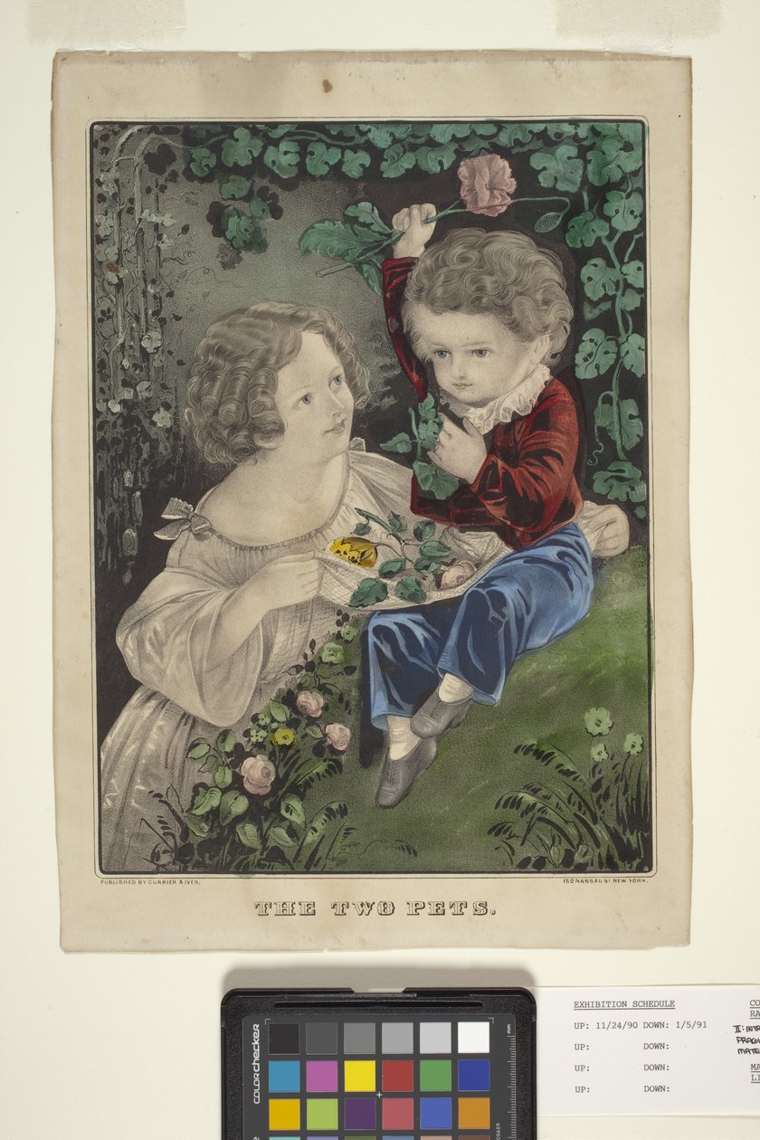 I due animali domestici da N. and Ives J.M. (1824 95) Currier