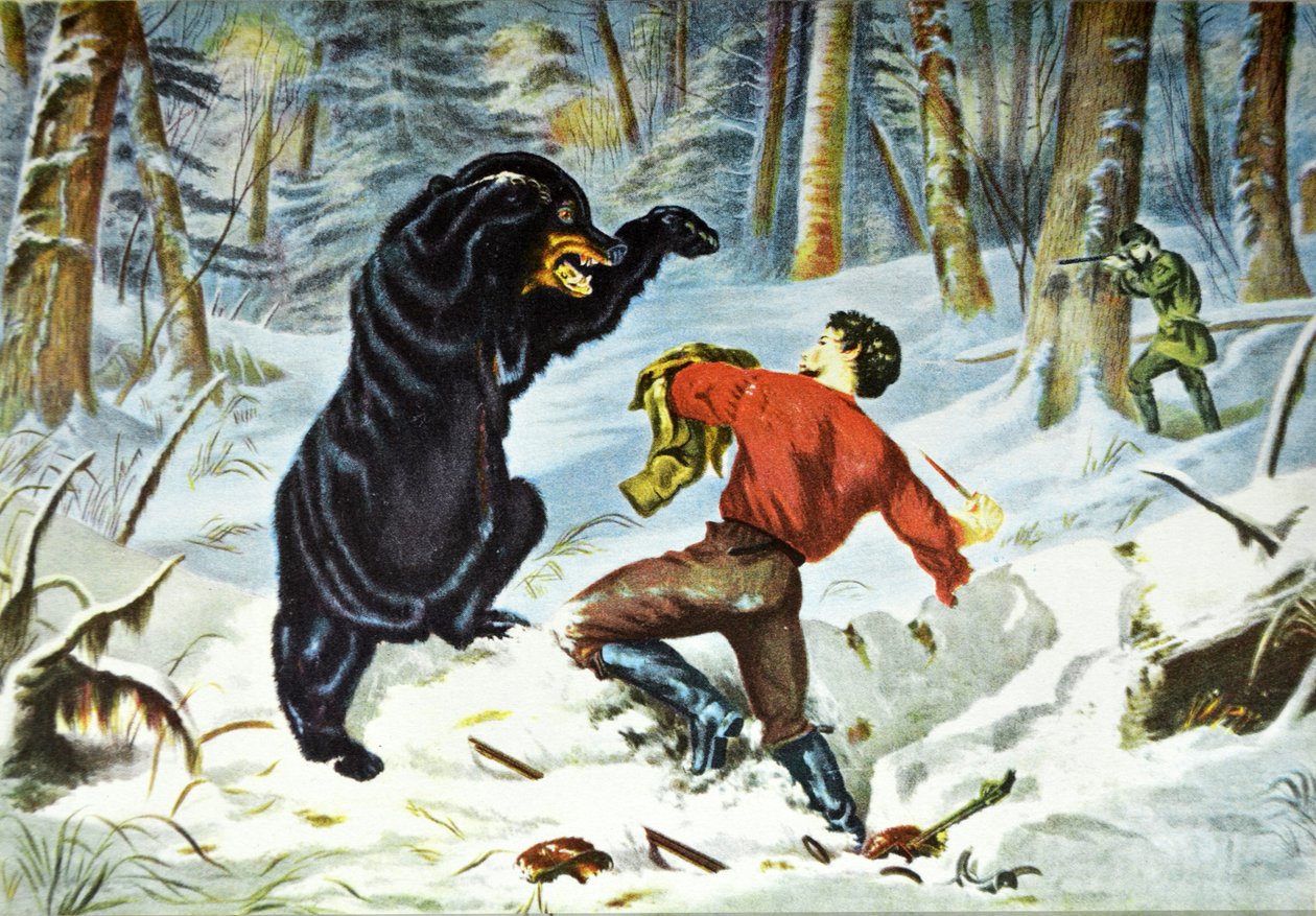 La vita di un cacciatore. Una situazione difficile da N. and Ives, J.M. Currier