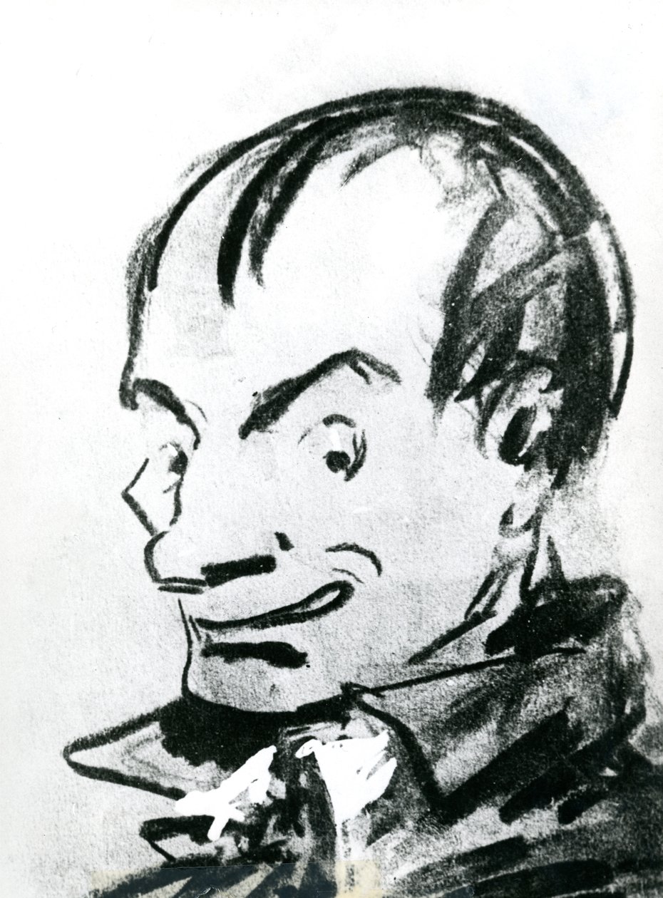 Caricatura di Charles Baudelaire (1821-67) da Nadar