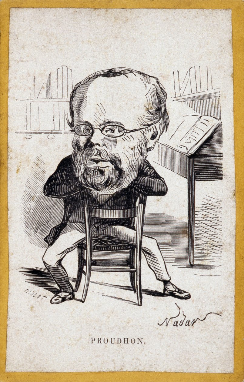 Ritratti-caricatura di Pierre-Joseph Proudhon da Nadar