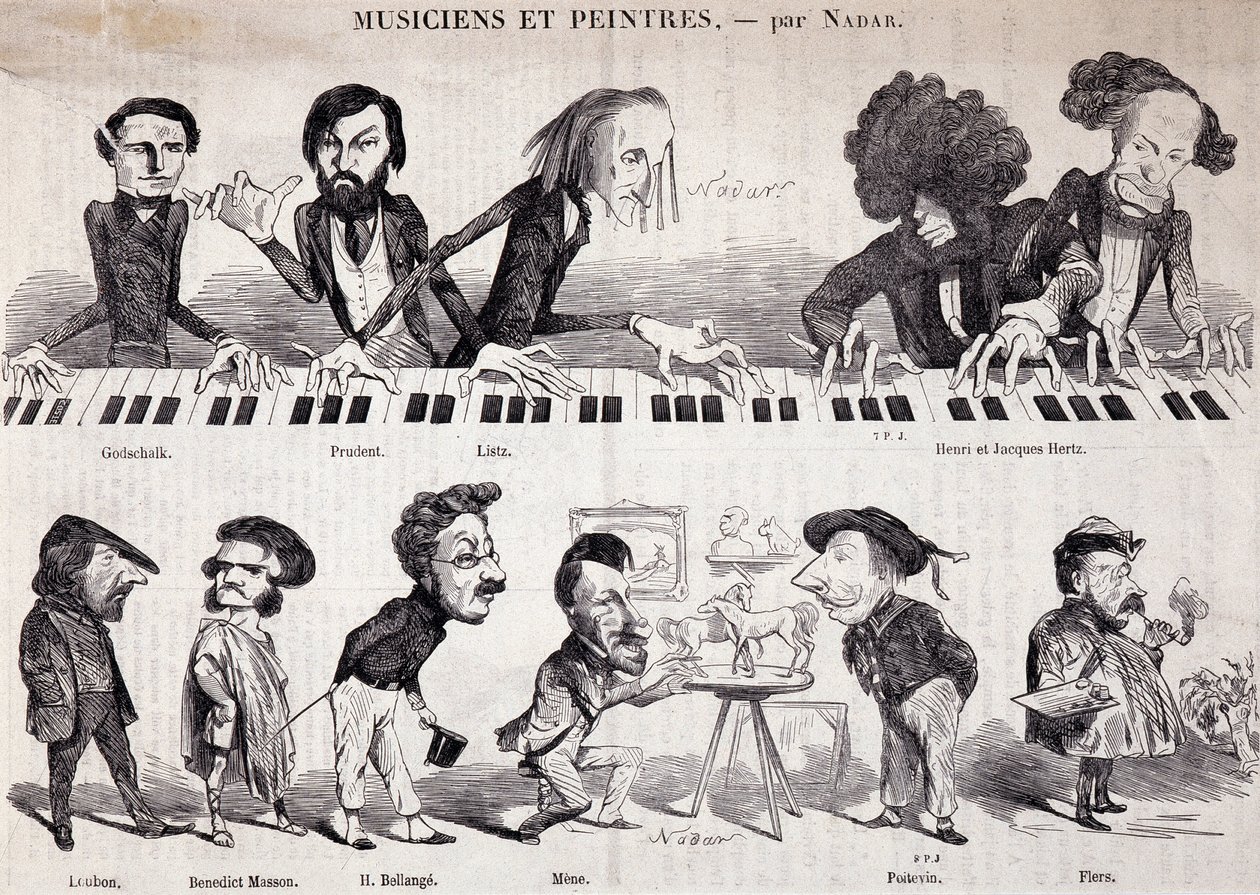 La serie "Musicisti e Pittori" da "Le Petit journal pour rire" da Nadar