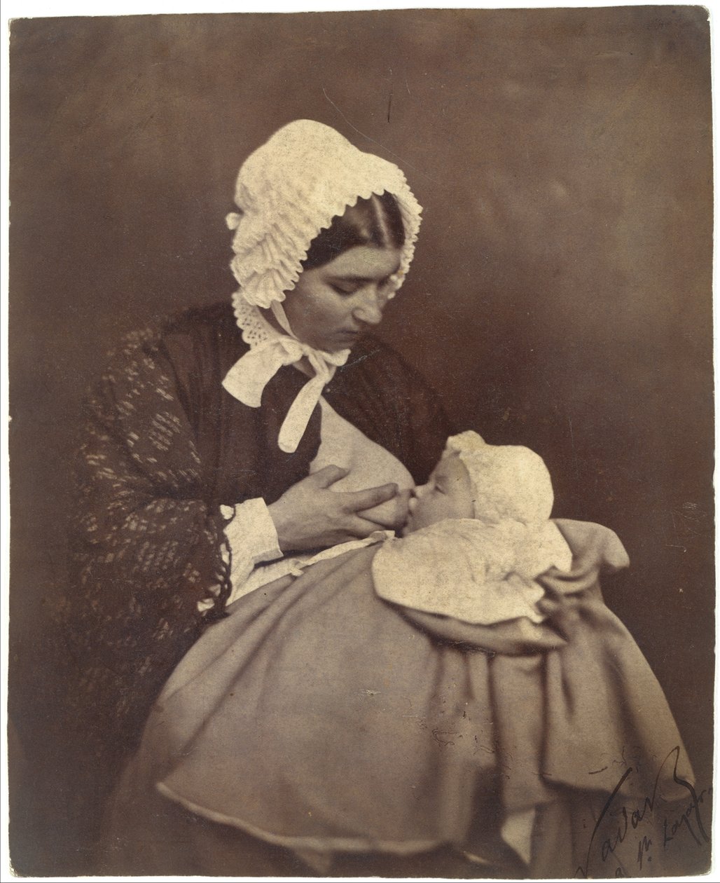 Paul Nadar al seno della sua balia da Nadar