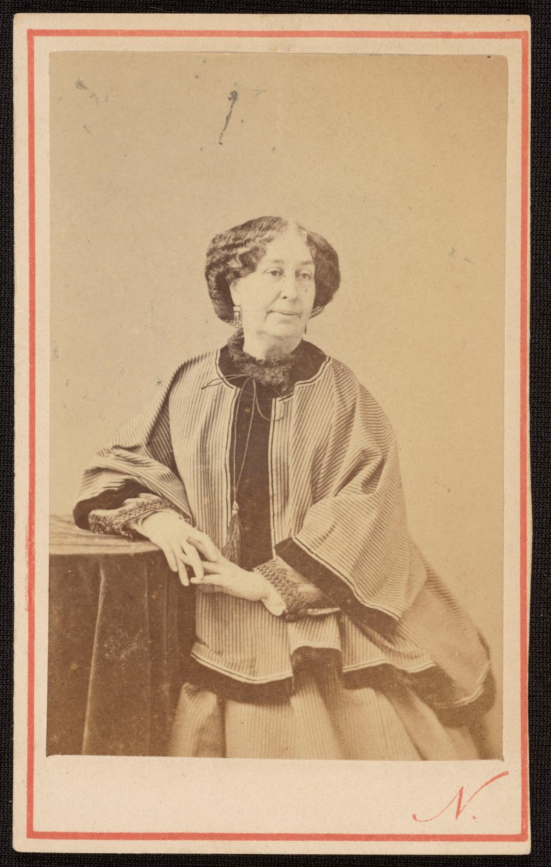 Ritratto di George Sand (1804 - 1876), scrittrice francese, nello studio da Nadar