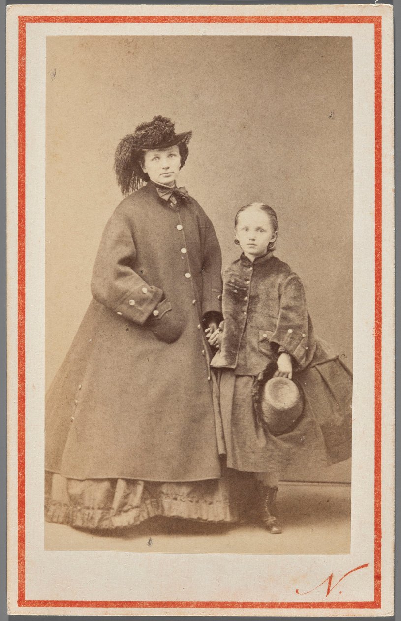 Ritratto di Jadwiga Garczyńska, nata Pruszak (1834-1917), con la figlia da Nadar