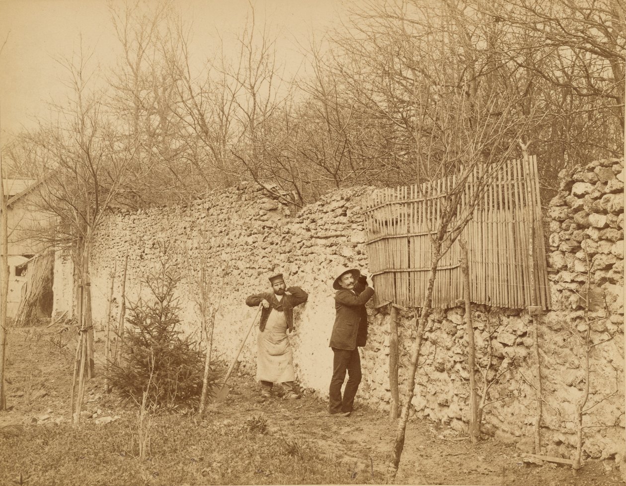 Ermitage de Sénart, un giardiniere e Jules Belaube da Nadar [Gaspard Félix Tournachon]