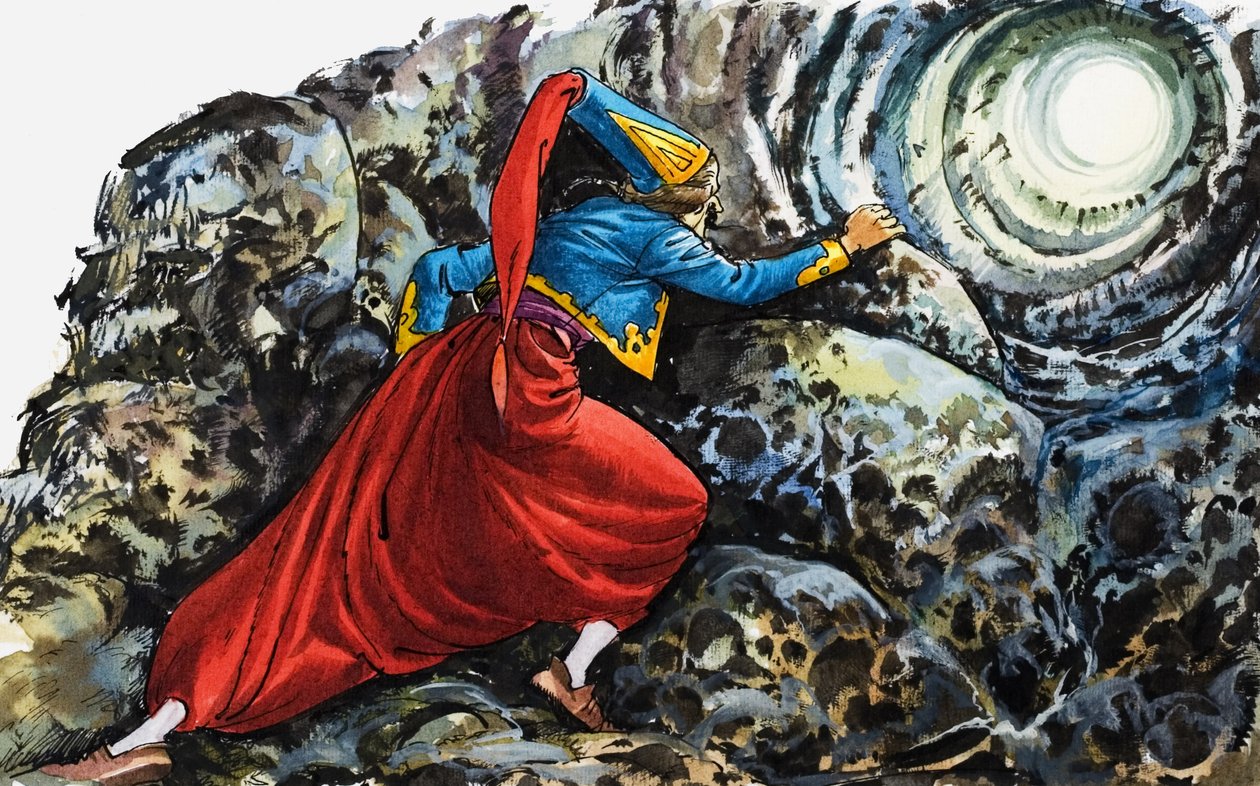 Le meravigliose avventure del Barone di Munchausen (gouache su carta) da Nadir Quinto