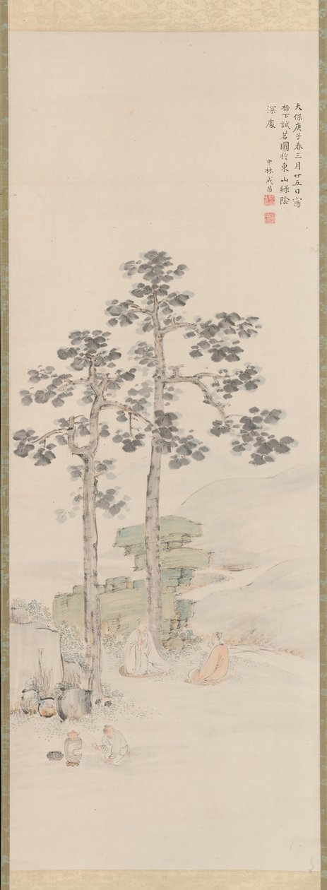 Degustazione del Tè sotto gli Alberi di Wu, 1840 da Nakabayashi Chikuto