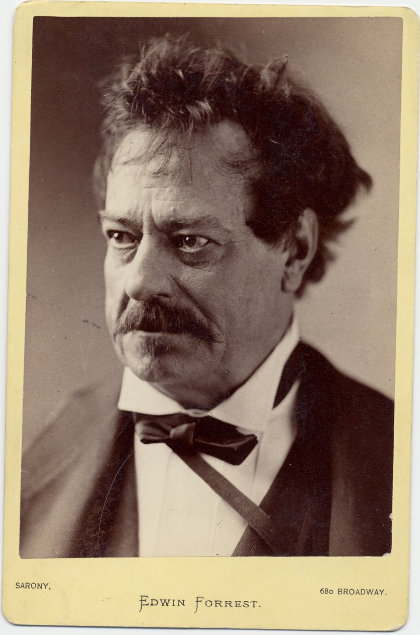 Edwin Forrest (1806-72), attore americano da Napoleon Sarony
