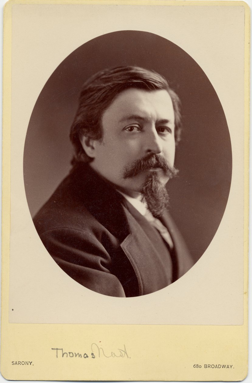 Thomas Nast (1840-1902), caricaturista americano da Napoleon Sarony