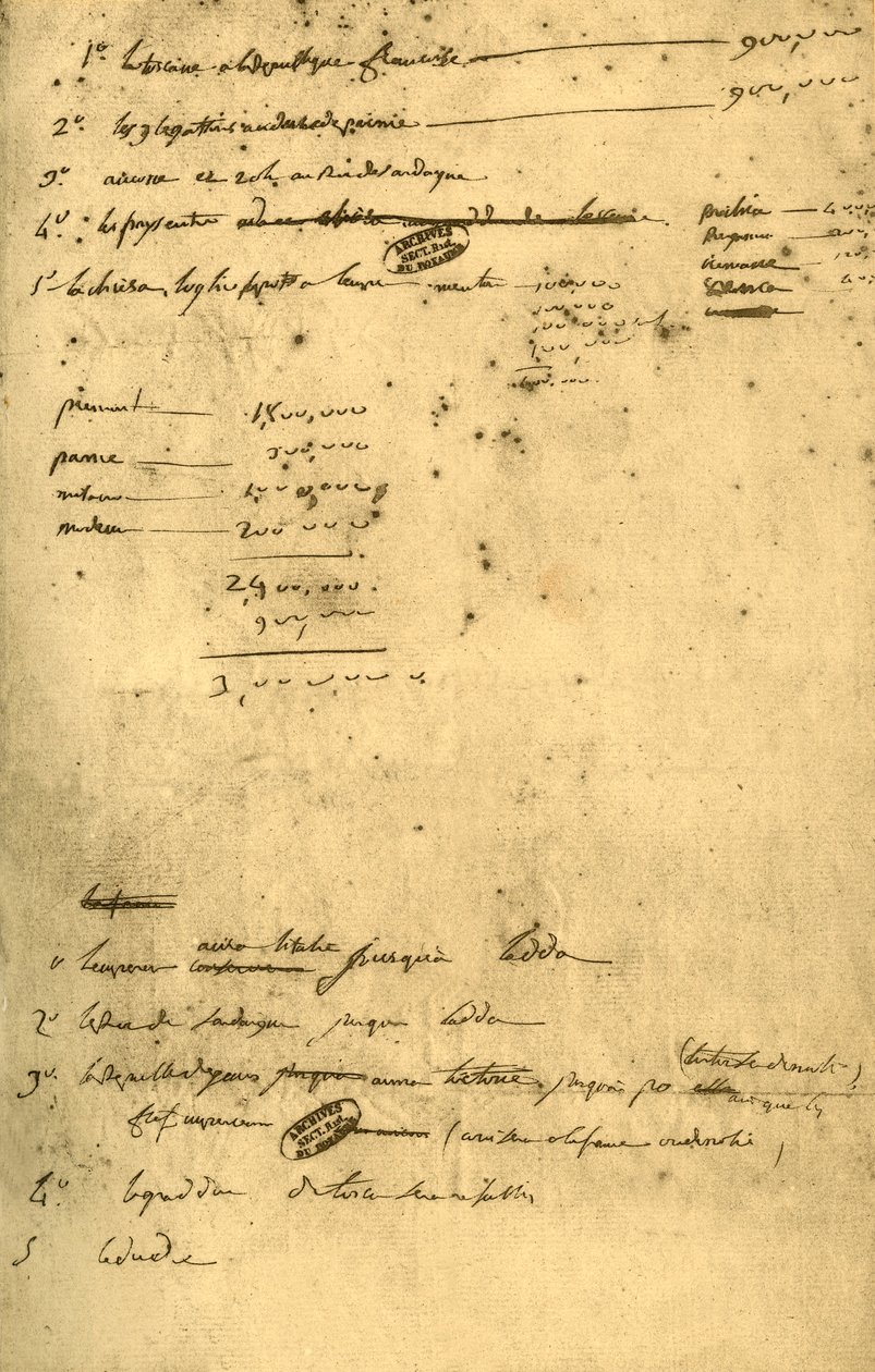 Note riguardanti il Trattato di Leoben, marzo 1797 da Napoleon Bonaparte I