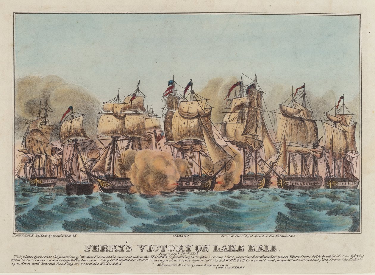 La vittoria di Perry sul lago Erie da Napoleon Sarony