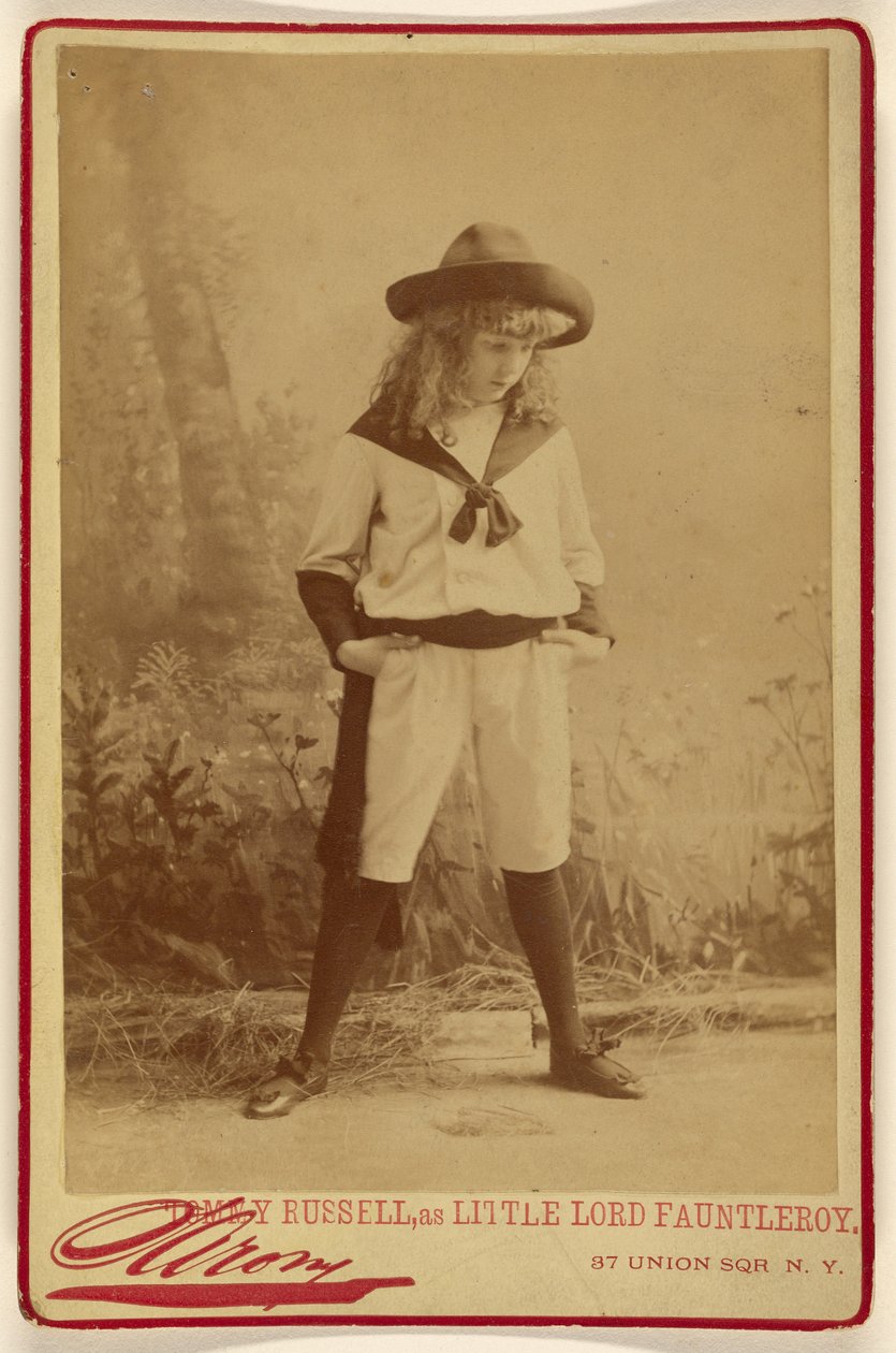 Tommy Russell nel ruolo del Piccolo Lord Fauntleroy da Napoleon Sarony