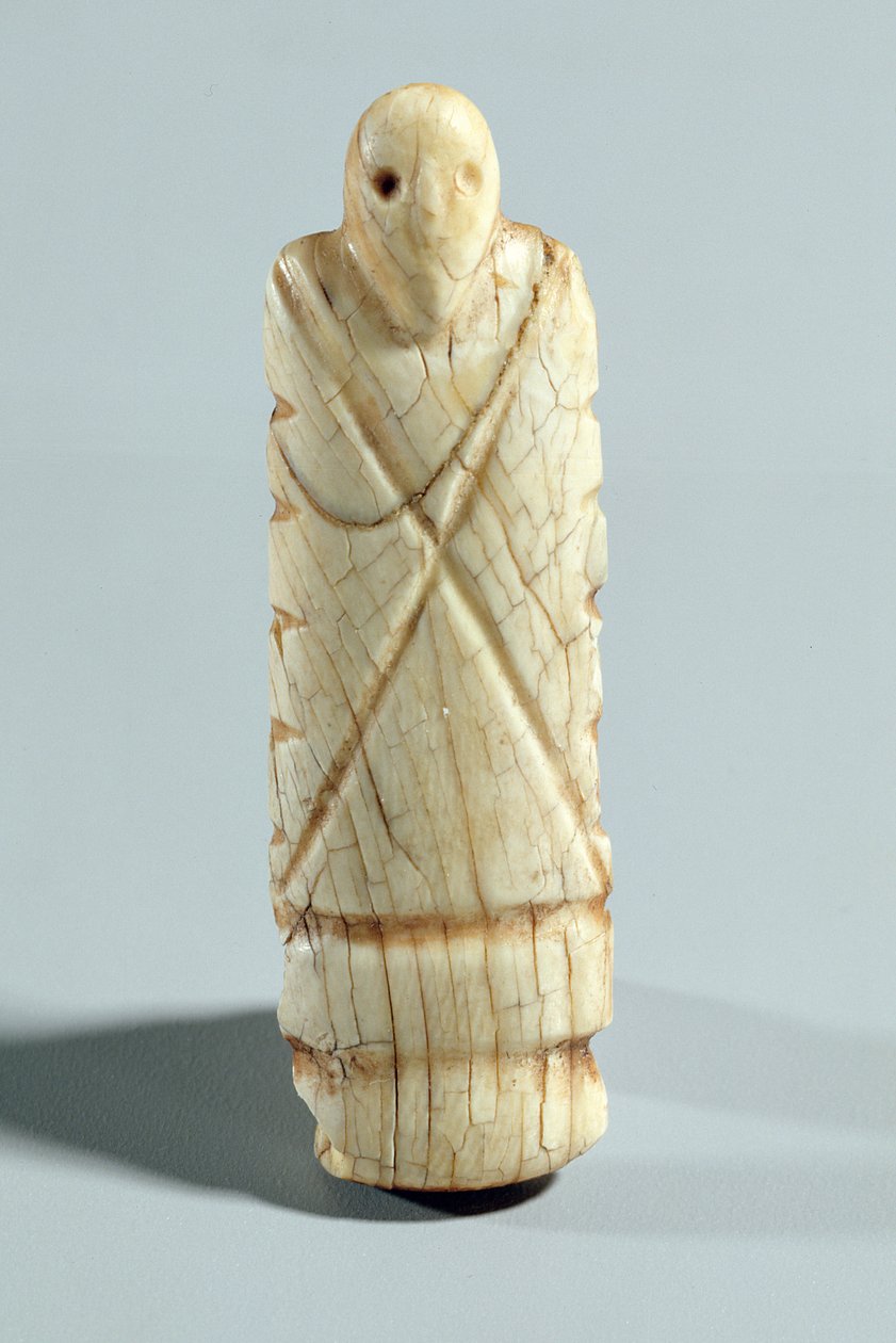 Figura di uomo barbuto da Naqada I Period Egyptian