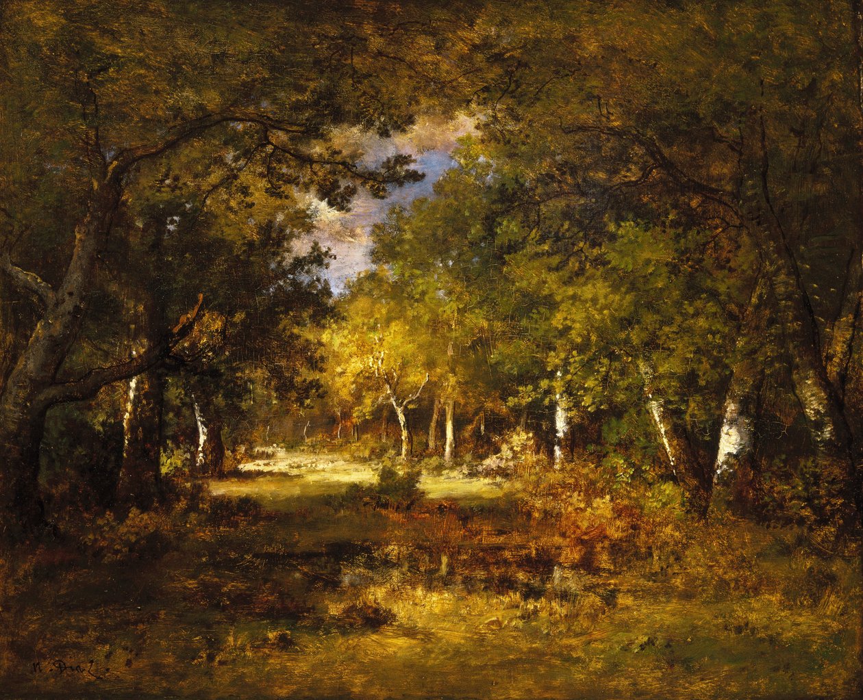 Scena di foresta da Narcisse Virgile Diaz la de Peña