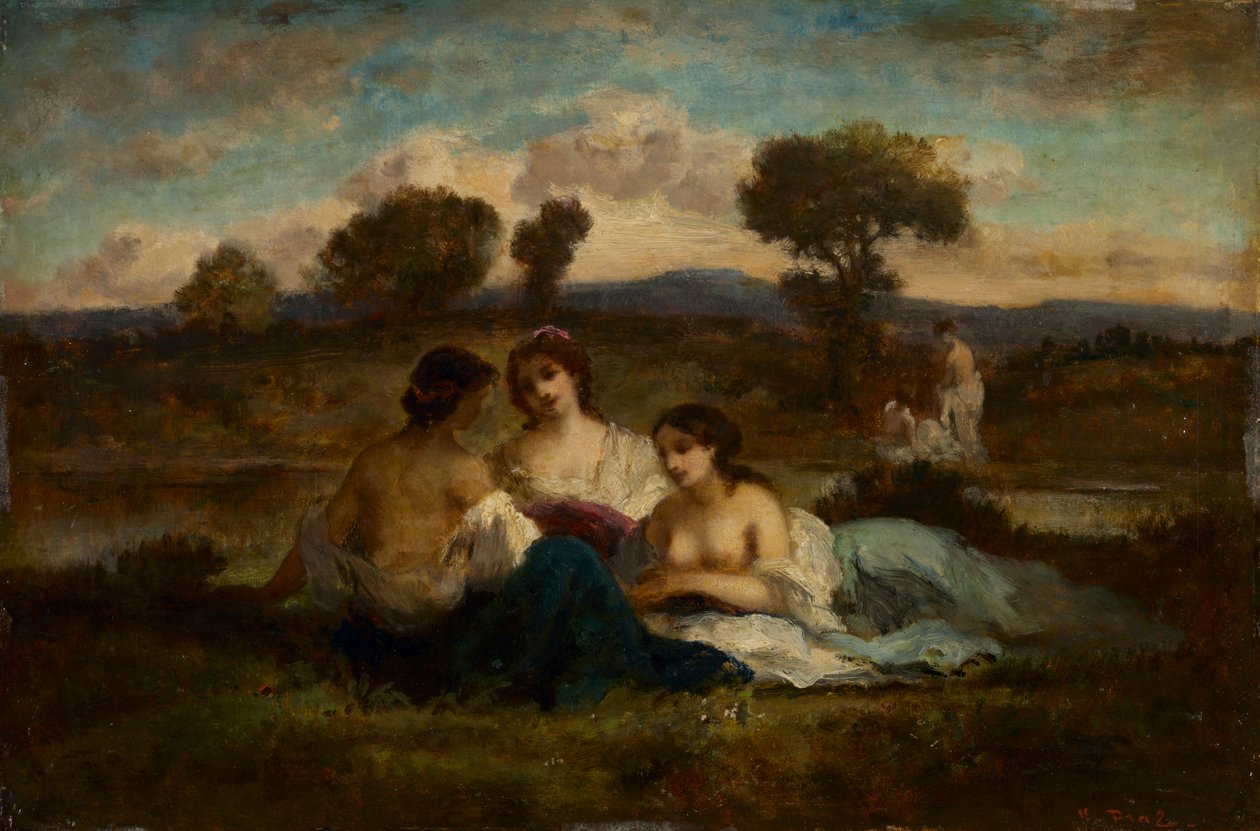 I bagnanti, dopo il 1847 da Narcisse Diaz de la Pena