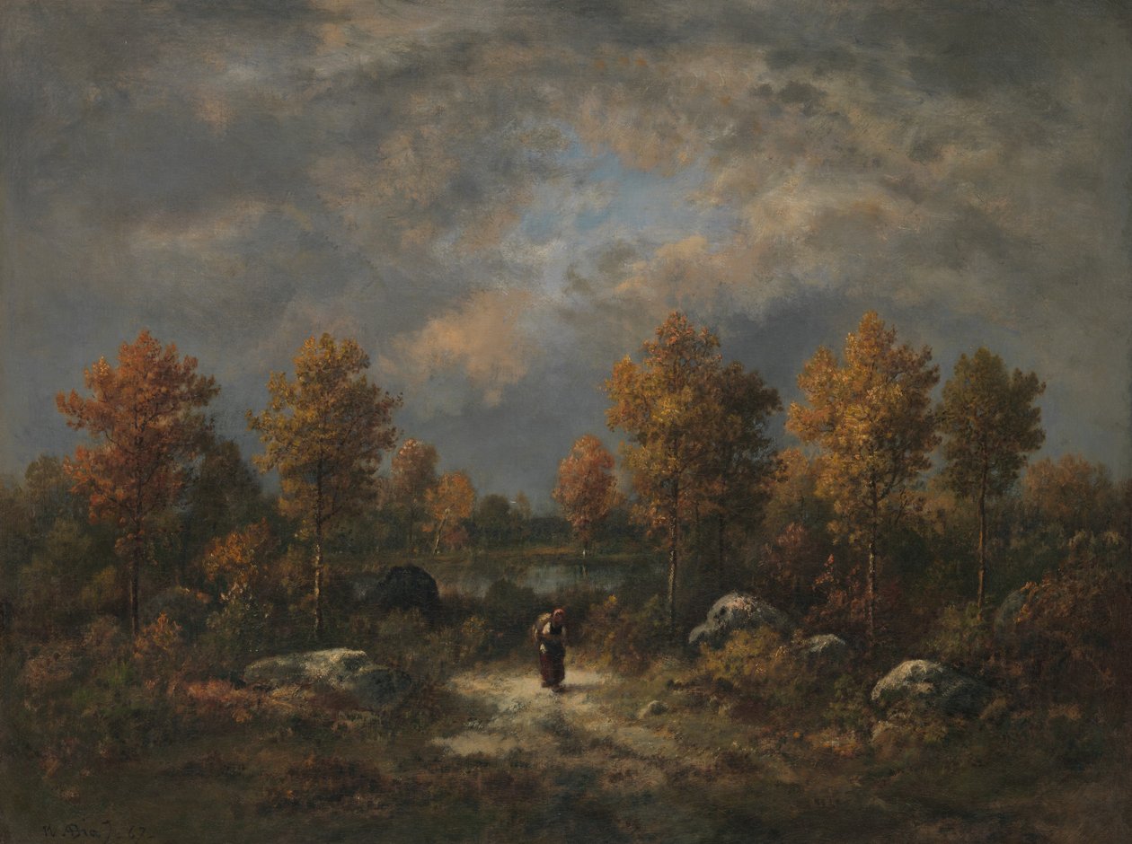 Autunno: Lo Stagno nel Bosco da Narcisse Virgile Diaz de la Peña