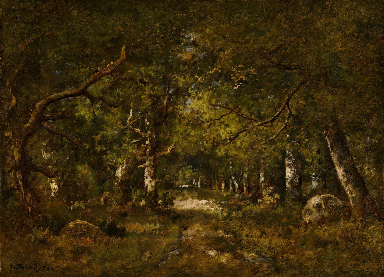 Scena forestale, 1874 da Narcisse Virgile Diaz de la Peña