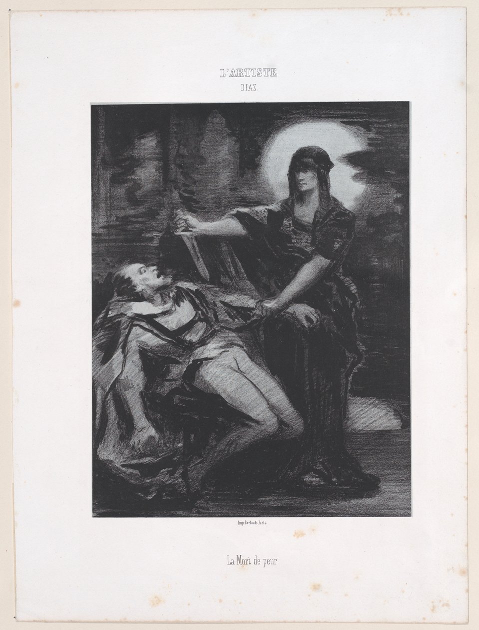 La morte di paura da Narcisse Virgile Diaz de la Peña
