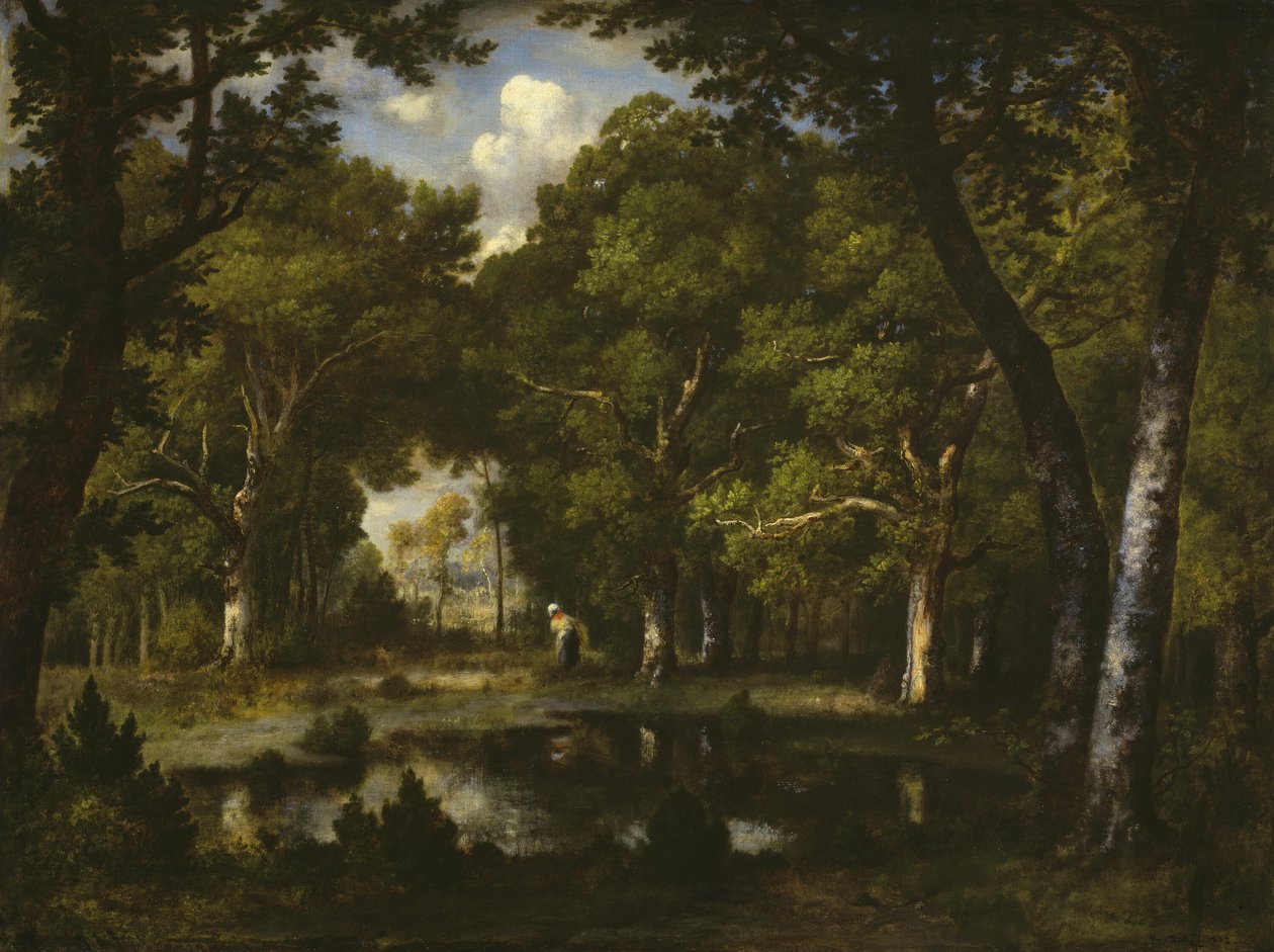 Stagno nel bosco da Narcisse Virgile Diaz de la Peña