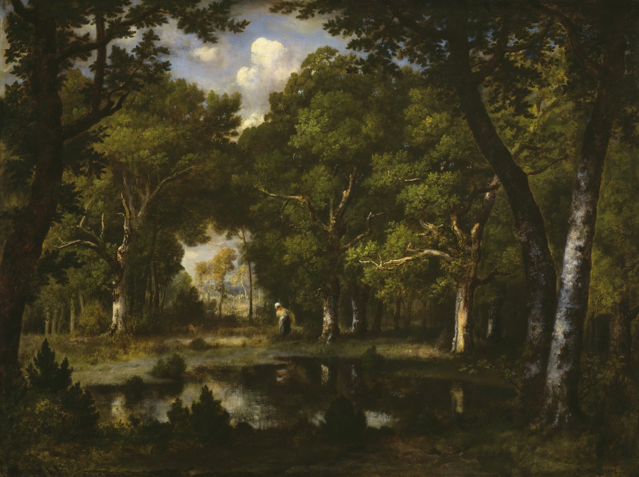 Stagno nel bosco da Narcisse Virgile Diaz de la Peña