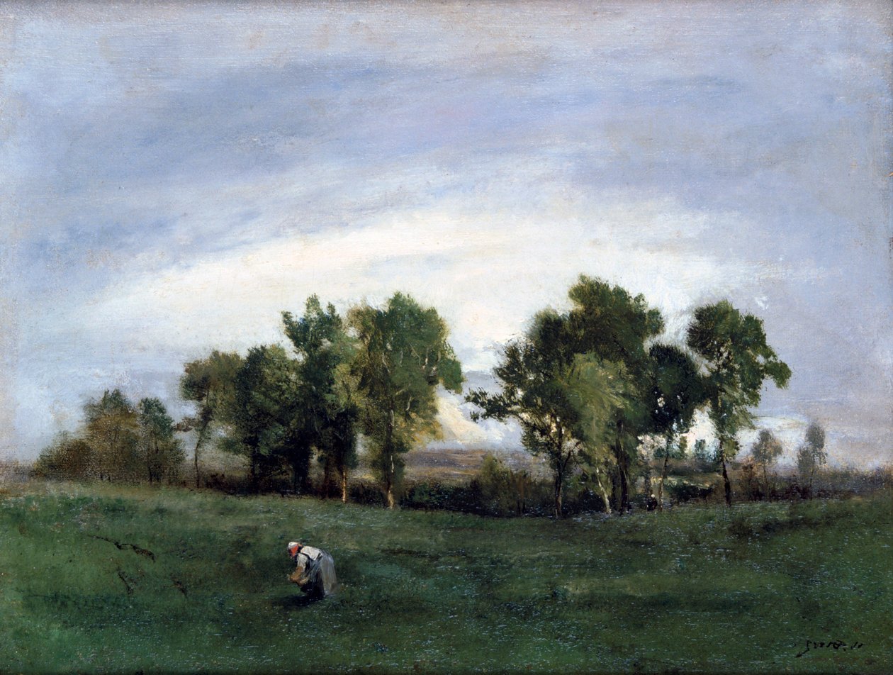 Donna in campo di campagna, c1828-1876 da Narcisse Virgile Diaz de la Peña