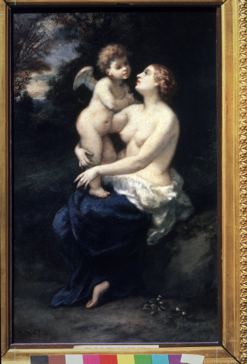 Venere con Cupido in grembo da Narcisse Virgile Diaz de la Peña