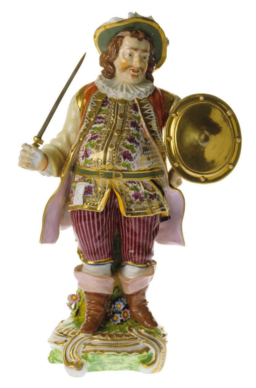 Figura in porcellana inglese del XVIII secolo dell