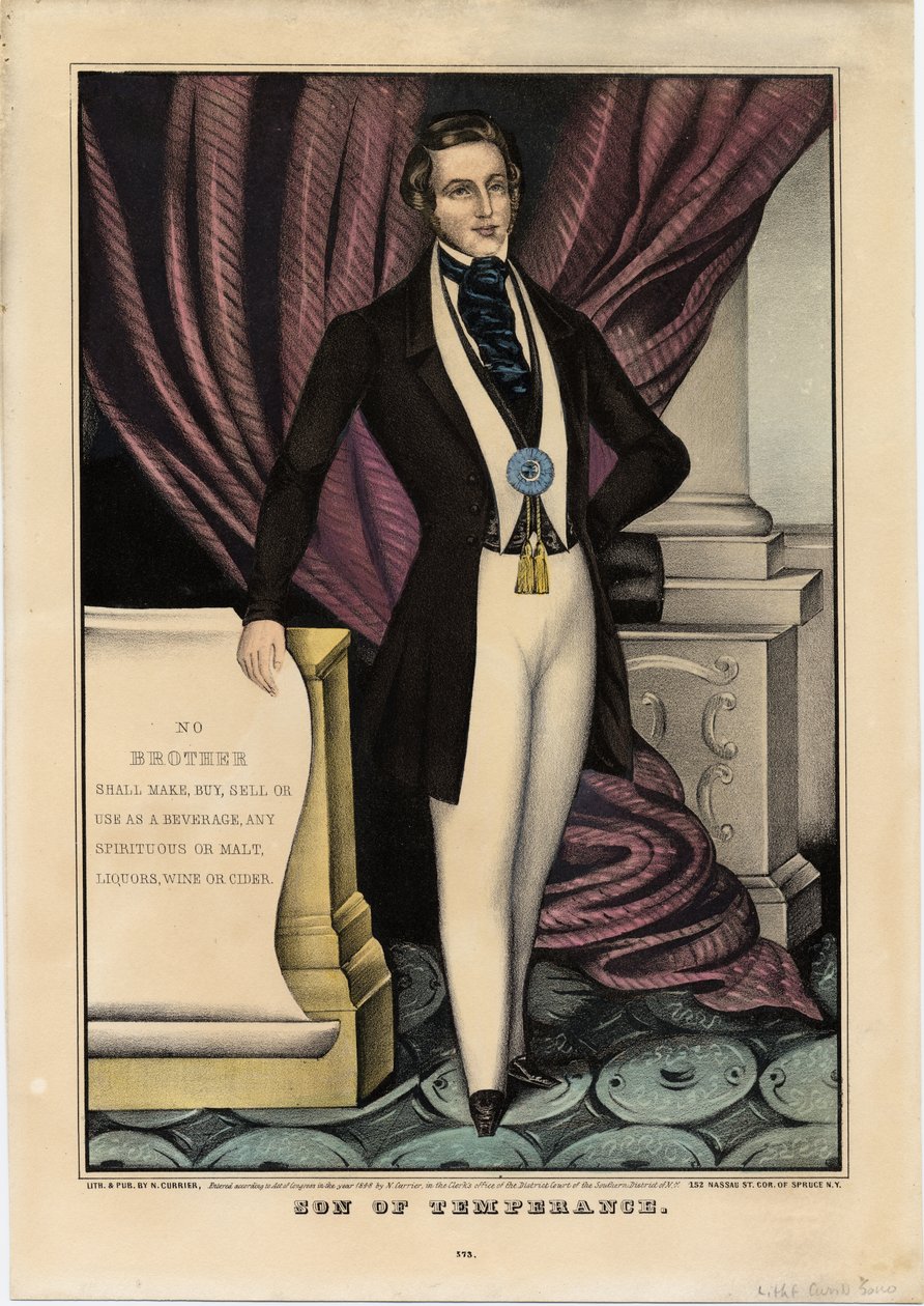 Figlio della temperanza, pubblicato da N. Currier, New York, 1848 da Nathaniel Currier