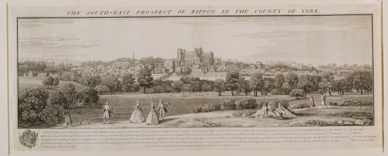 La Prospettiva Sud-Est di Rippon, 1731-48 da Nathaniel and Samuel Buck