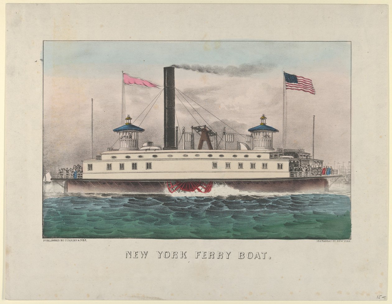 Traghetto di New York, ca. 1860-65 da Currier and Ives