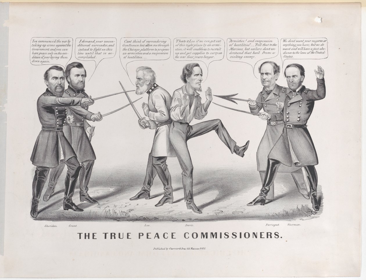 I veri commissari di pace, 1865 da Currier and Ives