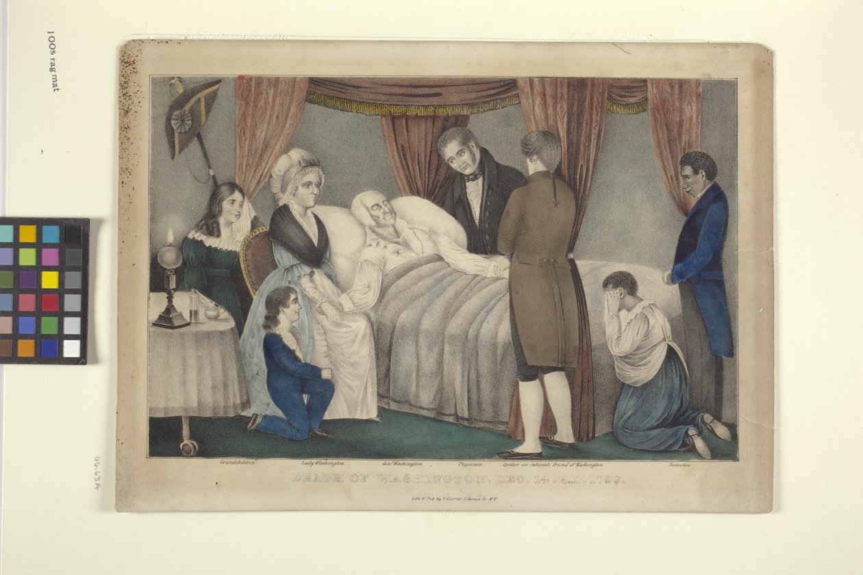 La morte di Washington da Nathaniel Currier