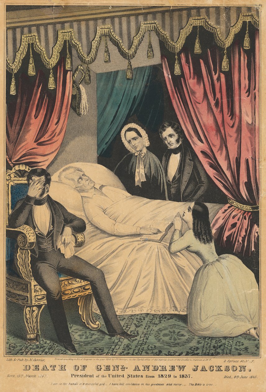 Morte di Andrew Jackson da Nathaniel Currier