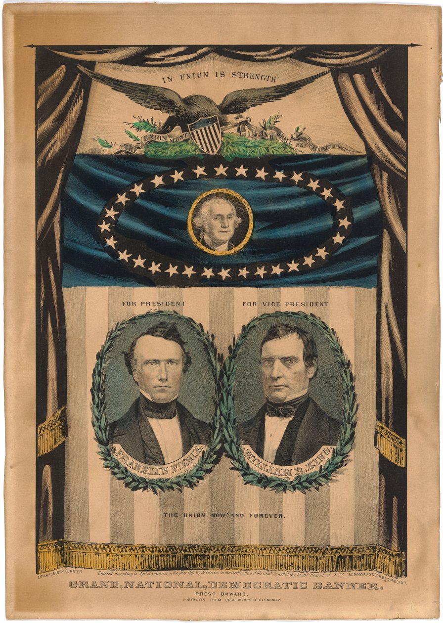 Franklin Pierce e William R. King da Nathaniel Currier