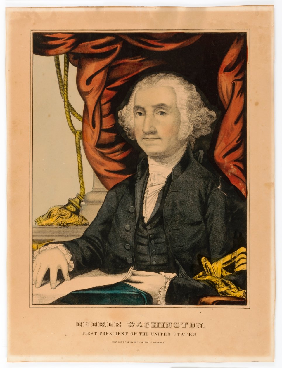 George Washington, primo presidente degli Stati Uniti. da Nathaniel Currier