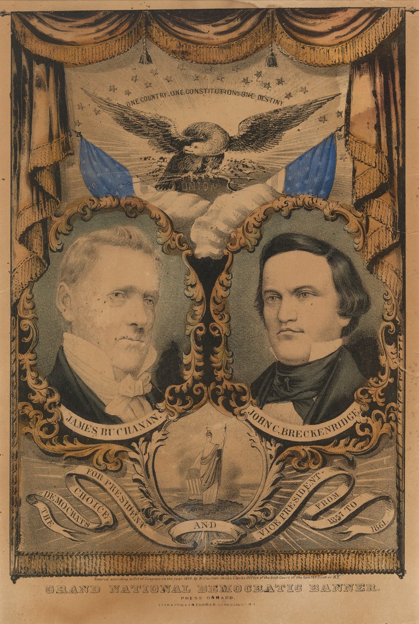 Grande stendardo nazionale democratico da Nathaniel Currier
