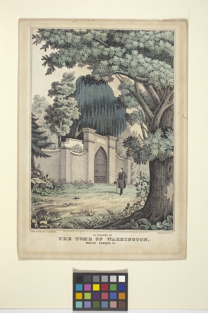 Lafayette alla Tomba di Washington da Nathaniel Currier