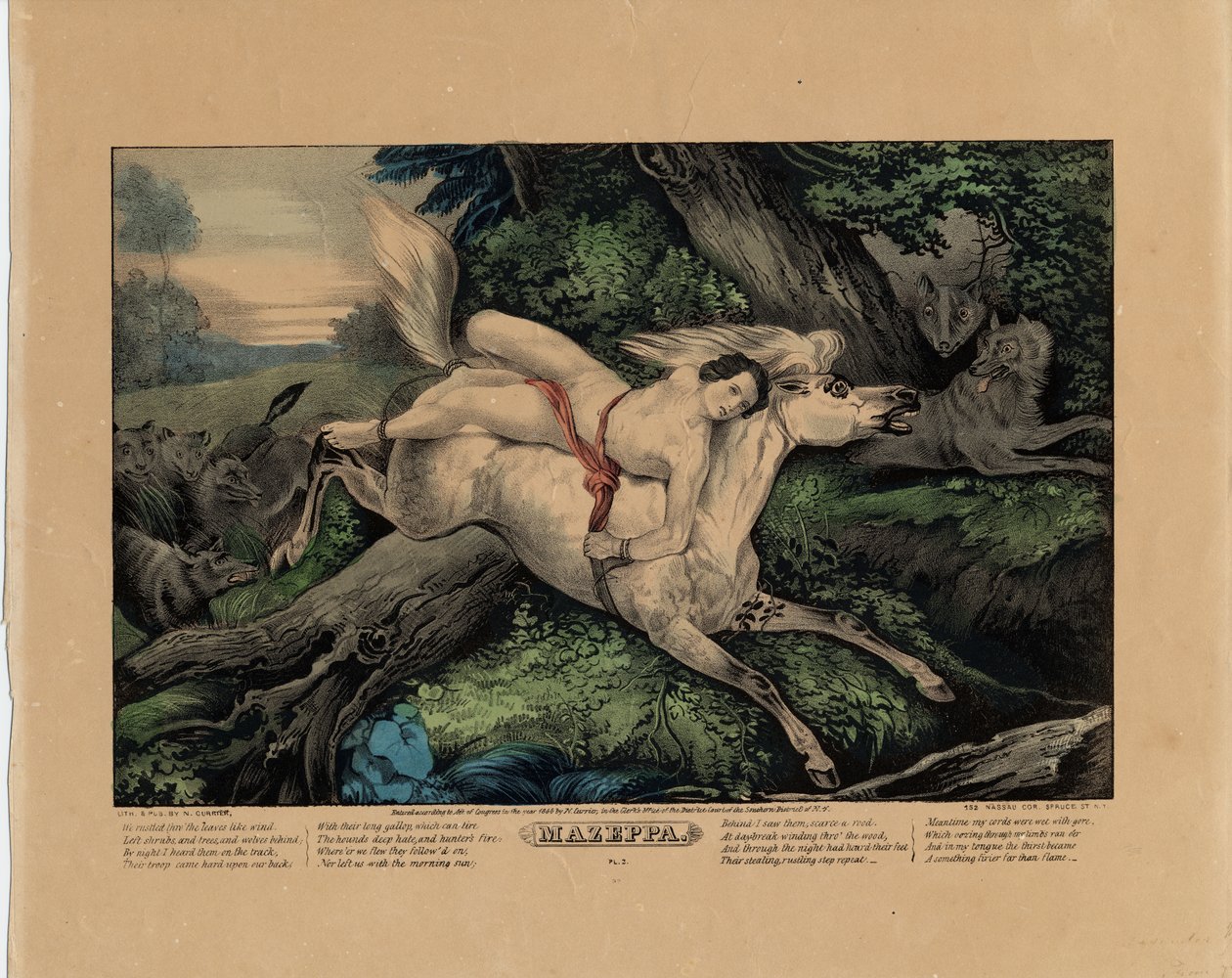 Mazeppa (tavola due di quattro) da Nathaniel Currier