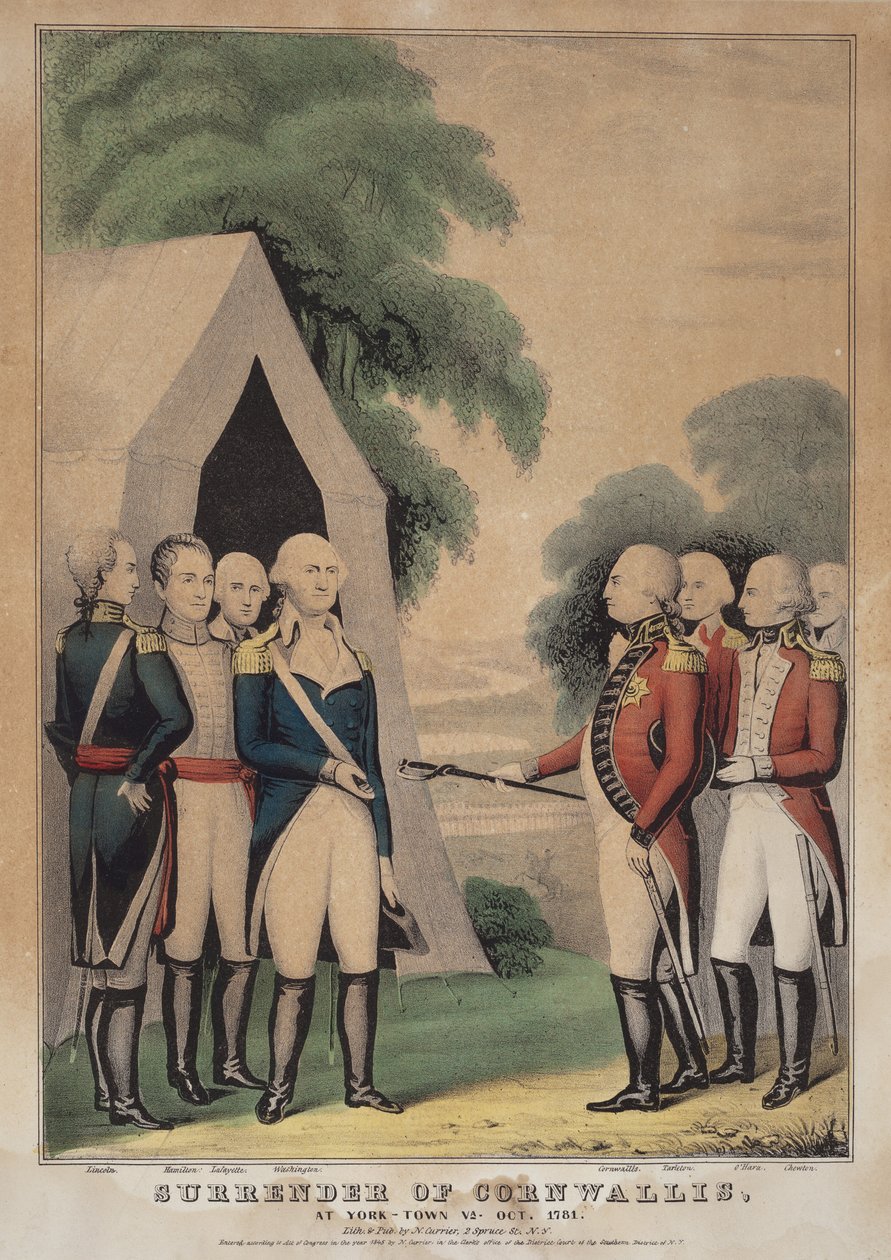 Resa di Cornwallis: a Yorktown, Virginia, ottobre 1781 da Nathaniel Currier