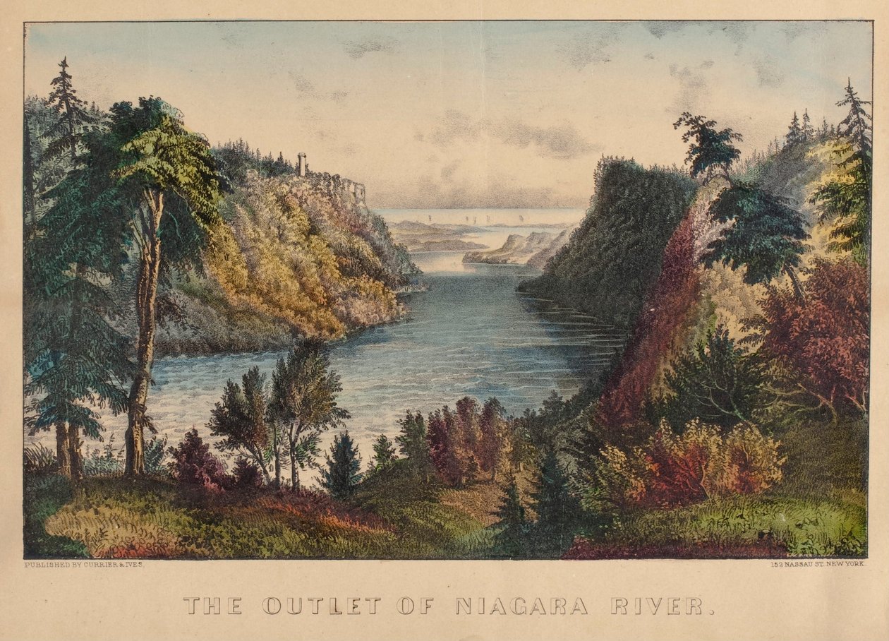 La foce del fiume Niagara da Nathaniel Currier