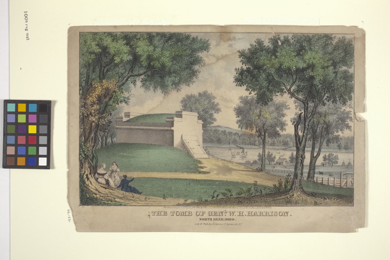 La tomba del Gen. W. H. Harrison da Nathaniel Currier