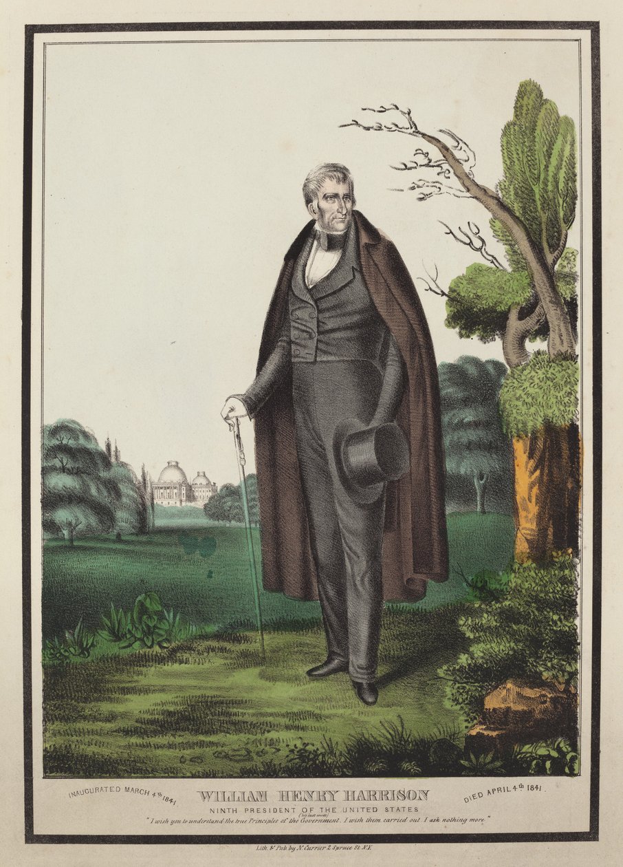 William Henry Harrison: nono presidente degli Stati Uniti da Nathaniel Currier