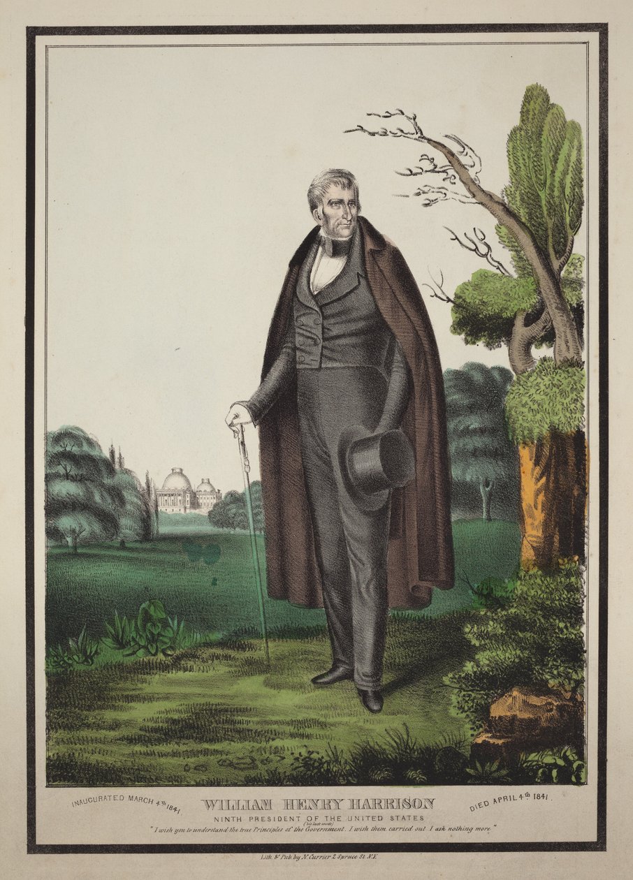 William Henry Harrison: nono presidente degli Stati Uniti da Nathaniel Currier